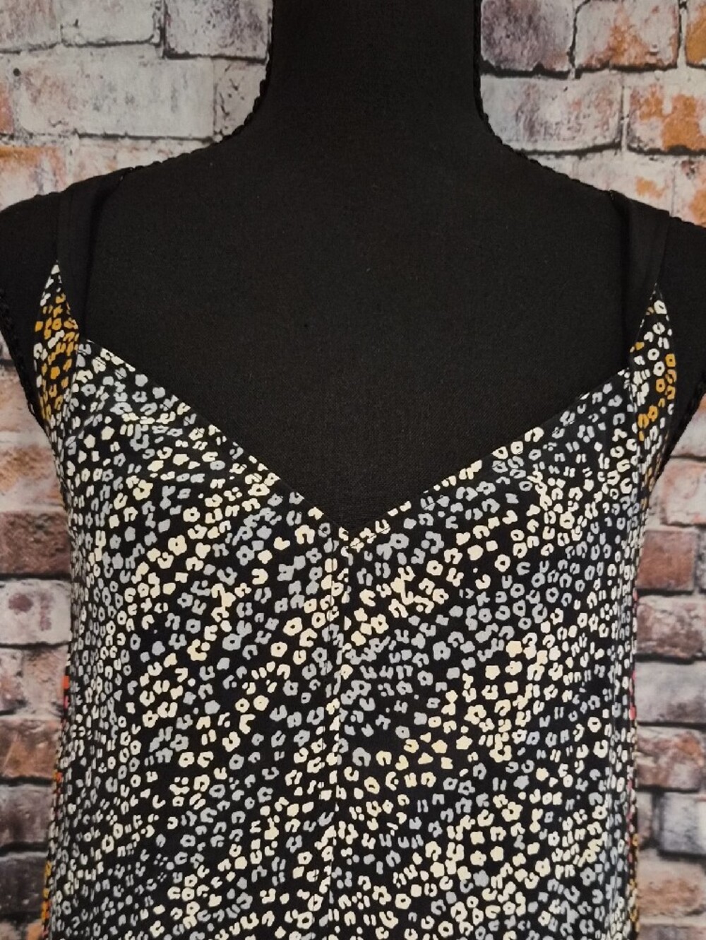 rag & bone Collette 100% Silk Black Maxi Slip Dress with Small Floral Print - Picture 5 of 12